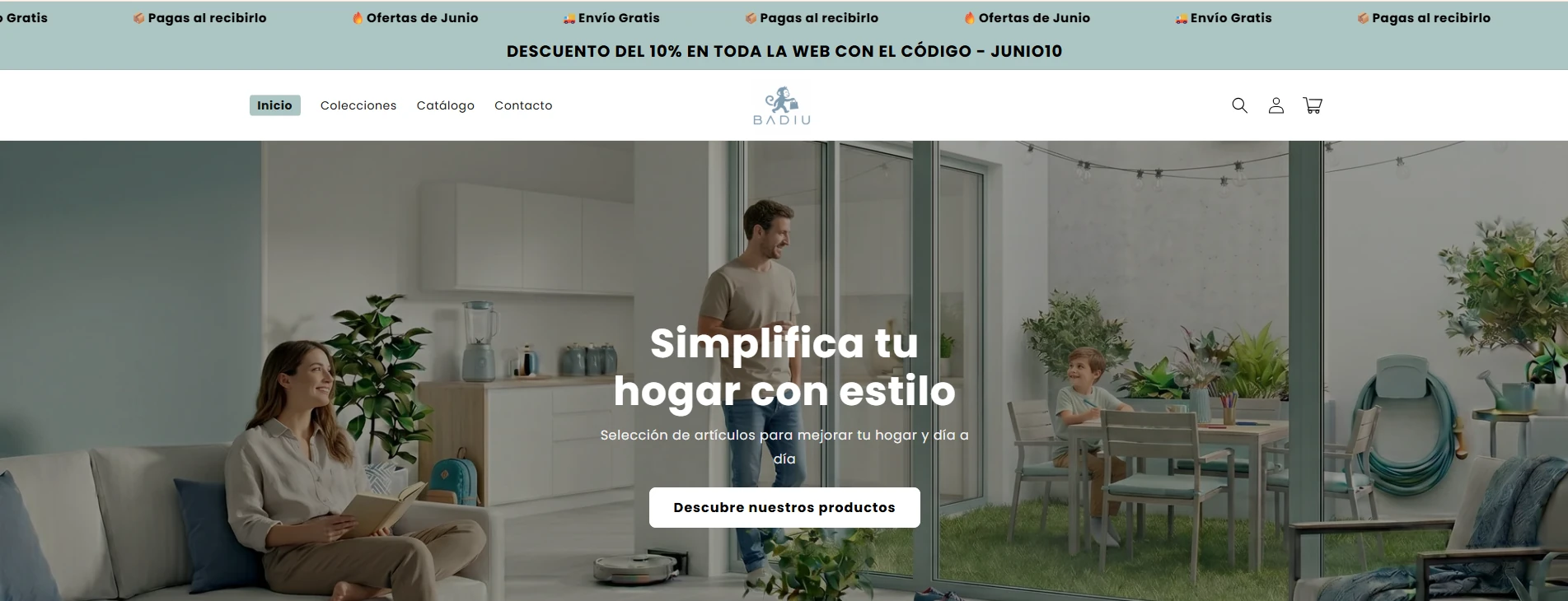Screenshot der Badiu.es Homepage